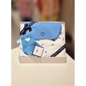 블루독베이비 10 25FW(BL)하트뱀부세트우주복큐트하트양말세트2종 (45A700410202)