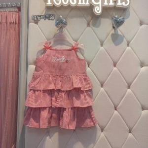 로엠걸즈 DP01 레드딸기깅엄  원피스 RGOW2557P
