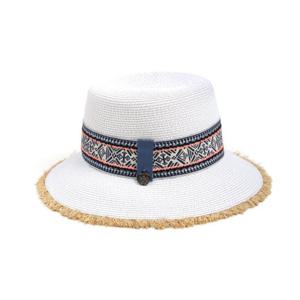 [블루테일]AWB1AH02WT 에스닉 화이트 밀짚모자