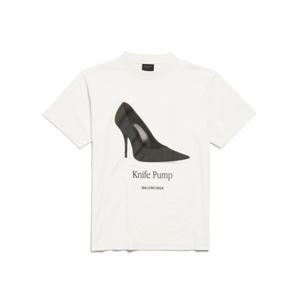 발렌시아가 반팔 티셔츠 809122 TSVN4 9012 DIRTY WHITE