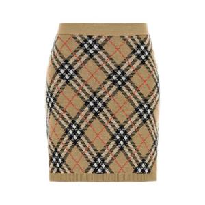 BURBERRY Embroidered wool blend mini skirt 8110604 C1309