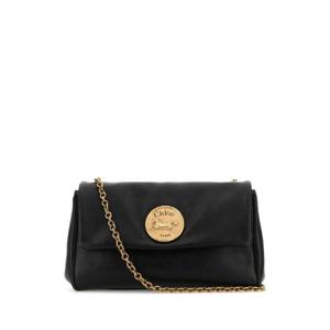 CHLOE Black leather Heritage shoulder bag CH25AS584P75 001
