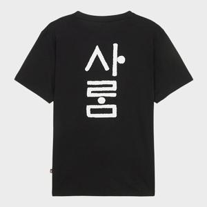 [노스페이스] 한글 반팔 티셔츠 NT7UR60A_BLK