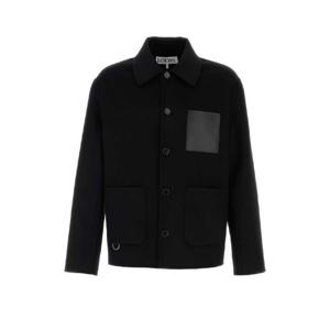 LOEWE Black wool blend jacket H526Y02W93 BLACK