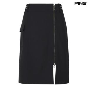 [핑골프]여성 지퍼 여밈 5부 큐롯 스커트 (121D1PC188_BK)