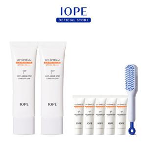 [5% 더블쿠폰] [단독] 아이오페 UV쉴드 선 프로텍터 50ml 2개 (50ml 본품 상당 샘플 증정)