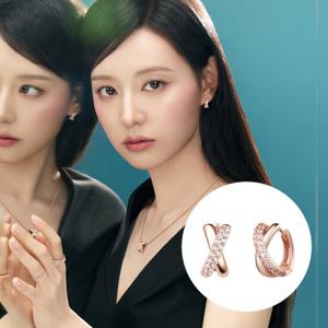 [스톤헨지][김지원PICK] 크로싱 14K 원터치 큐빅 귀걸이 SA24C3