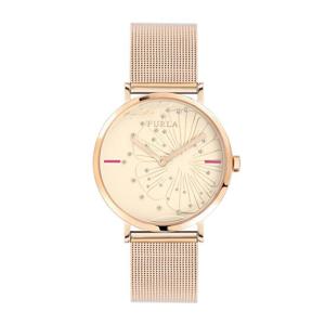 FURLA 훌라 지아다 플라워 로즈골드 메쉬 메탈 시계 R4253108501