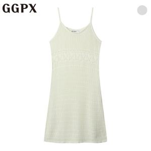 GGPX  바캉스룩 펀칭 니트 나시 원피스 (GP3OP001F)