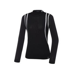 [와이드앵글] WWM23K15Z1   CO W.ICE 라운드 스웨터 L (Black)