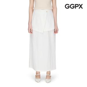 GGPX  더블 랩 롱 스커트 (GP3SK034F)