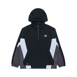 엄브로 팝러쉬 컬러블럭 후드 아노락 UQ123CWT31BLK