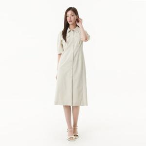 플라스틱아일랜드  허리비죠 셔츠 원피스 (PR2WO381)