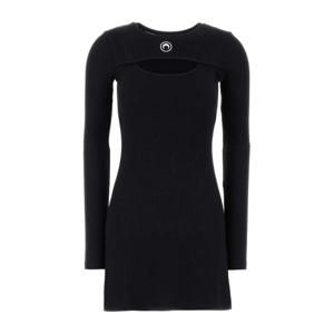 마린세르 블랙 스트레치 코튼 미니 원피스 WDR346ACJER0011 BK9