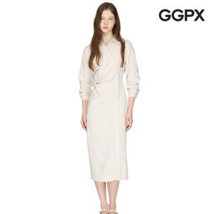 GGPX  셔링 버튼 셔츠형 원피스 (GP4OP005F)