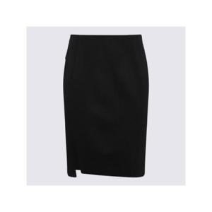 베르사체 비대칭 슬릿 울 스커트 1637636