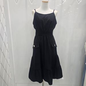 [밸리걸]슬리브리스 밴딩 원피스 225770 / 블랙