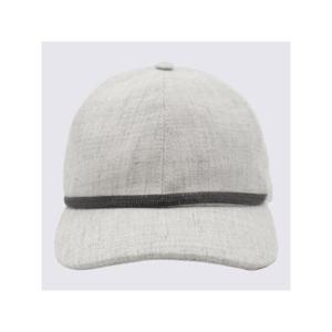 BRUNELLO CUCINELLI 모닐리 장식 린넨 볼 캡 1887224
