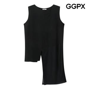 GGPX  언밸런스 망사 나시 롱 티셔츠 (GP4TS040F)