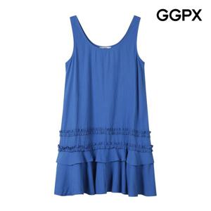 GGPX  더블 프릴 캉캉 슬리브리스 미니 원피스 (GP4OP074F)