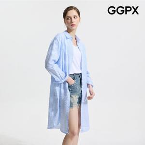 GGPX  시어서커 스트라이프 롱 셔츠 (GP4SH046F)