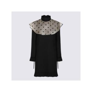 발렌티노 블랙 울 실크 미니 원피스 1785676