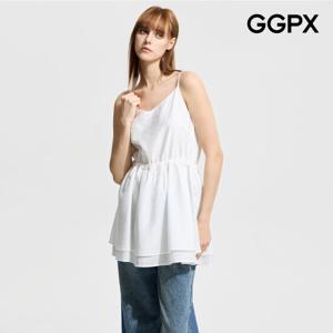 GGPX  레이어드 더블 플레어 뷔스티에 블라우스 (GP5SH006F)