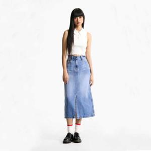 타미진스 여성 클레어 하이라이즈 미디 스커트 T32F1NFS40TWT1