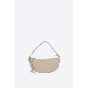 FERRAGAMO Smile small hobo bag in grainy leather 219873 005HOBOSMILESSTONE NATURALE
