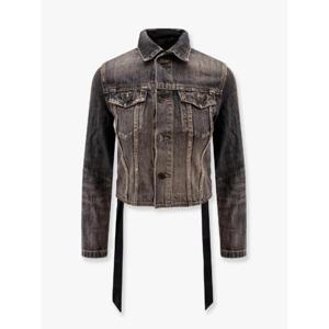 BALENCIAGA Denim jacket with satin laces 831697TSW67