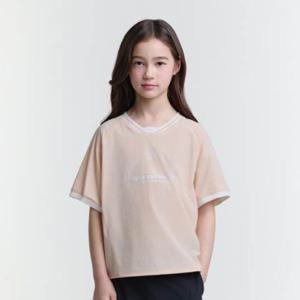 [내셔널지오그래픽키즈] K252GTS010 여아 우븐 반팔티 LORANGE 남여공용