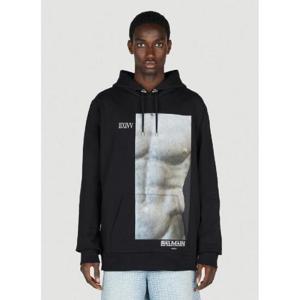 25 SS 발망 남성 Statue Print Hooded Sweatshirt AH0JT047GC87 EGP TP840389909