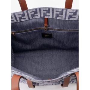 FENDI Summer Tote FF jacquard fabric shoulder bag with fringes 8BH435