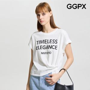 GGPX  레터링 사이드 버튼 티셔츠 (GP5TS050F)