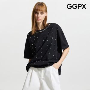 GGPX  큐빅 블링 루즈핏 티셔츠 (GP5TS052F)