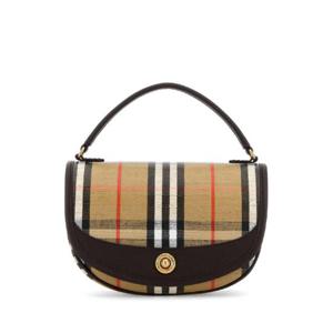 BURBERRY Embroidered canvas Highlands handbag 8112160 B9368