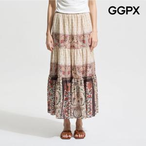 GGPX  보헤미안 쉬폰 스커트 (GP5SK026F)