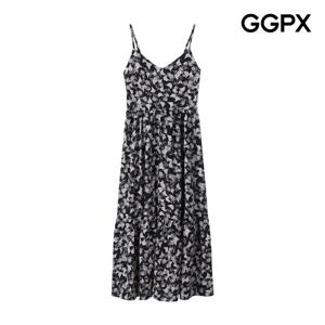 GGPX  플로럴 뷔스티에 주름 원피스 (GP6OP009F)