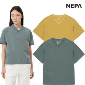 네파 여성 여름 컴포 UV차단 냉감 쿨 브이넥 티셔츠 7L45367