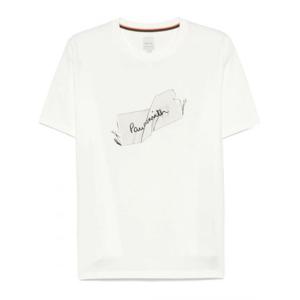 [PAUL SMITH] 남성 티셔츠 Labelprint M1R697PNP4737 01 화이트 /7
