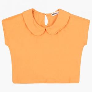 [밀리밤][밀리밤] 둥근 카라 드롭 반팔티 MLRA23504