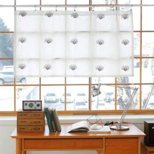 아트박스/모모제작소 꽃가람 자수 북유럽 코튼 가리개커튼 139x7