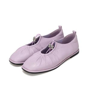 [바바라]바바라 양가죽 셔링 스토퍼 여성플랫 1cm_BBH131PR