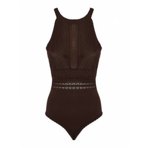 [TWINSET] 여성 탑 탱크 비스코스 니트 바디수트 251TT331110780 Brown /8