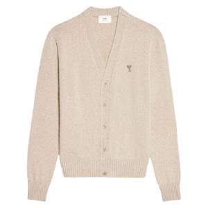 AMI Paris 로고 자수 V넥 가디건 HKC007005
