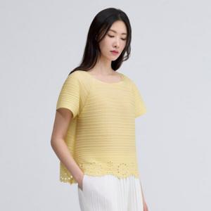 [플리츠미][플리츠미] 벌룬 아일렛 블라우스_PPBLM125005