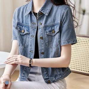 KARRA 썸머데님반팔자켓_A5M0760