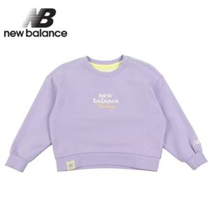 뉴발란스 키즈 여아 크롭 맨투맨(NK9CC1206G-76)_라이트 퍼플