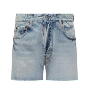 Dsquared2 로고 패치 디스트레스드 데님 쇼츠 S75MU0495S30309 470 TP934578628