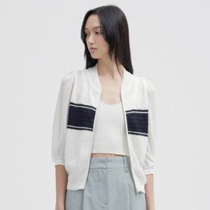 [쥬크]배색포인트 집업 가디건_Z252KSL022